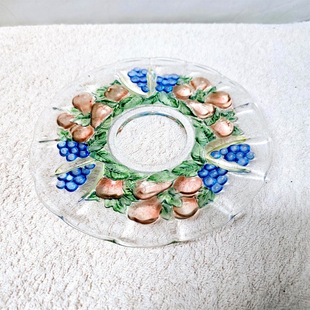 Indiana Glass Garland Fruits Plate